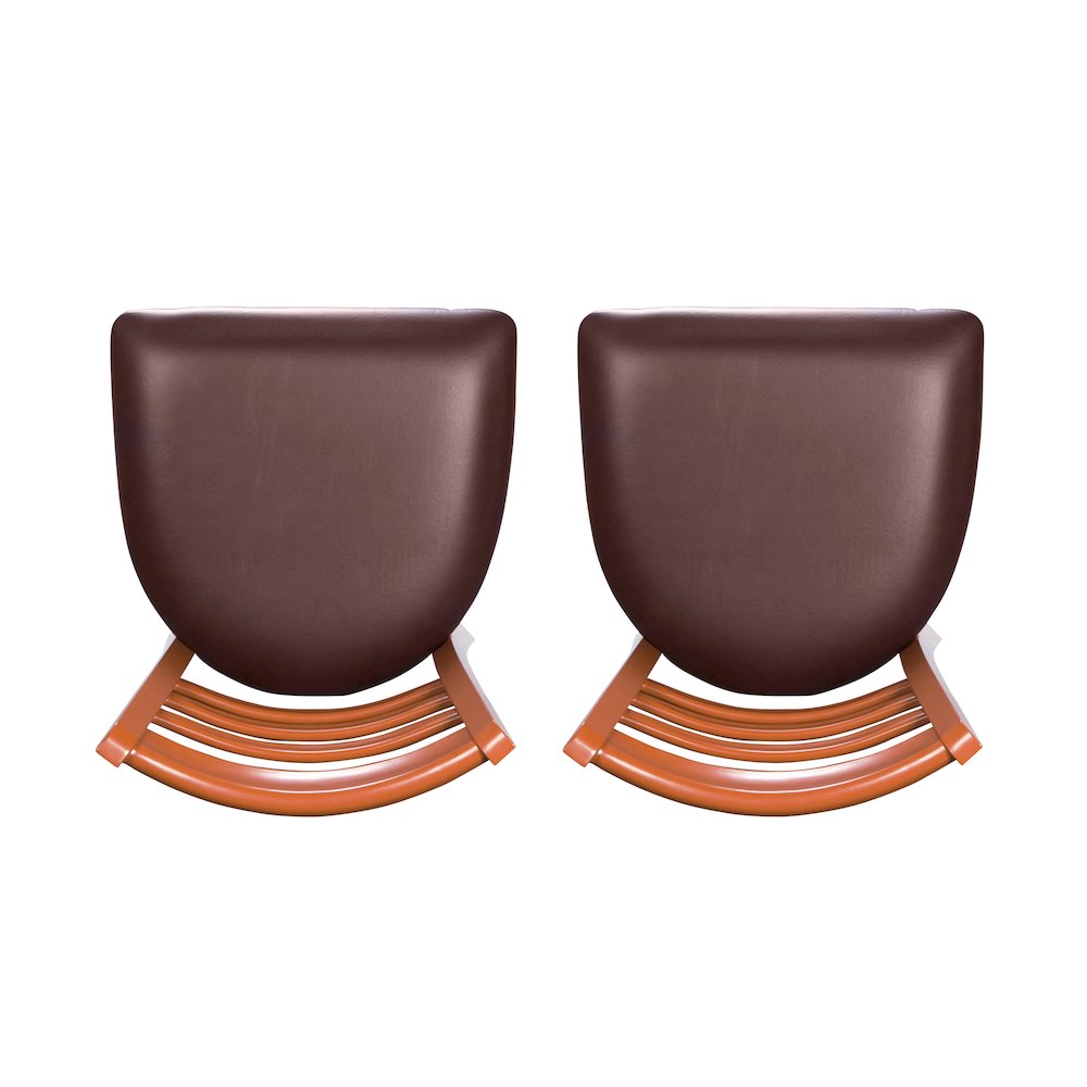 Baxter Metal Side Chair Honey  Burgundy Set Of 2. Picture 7