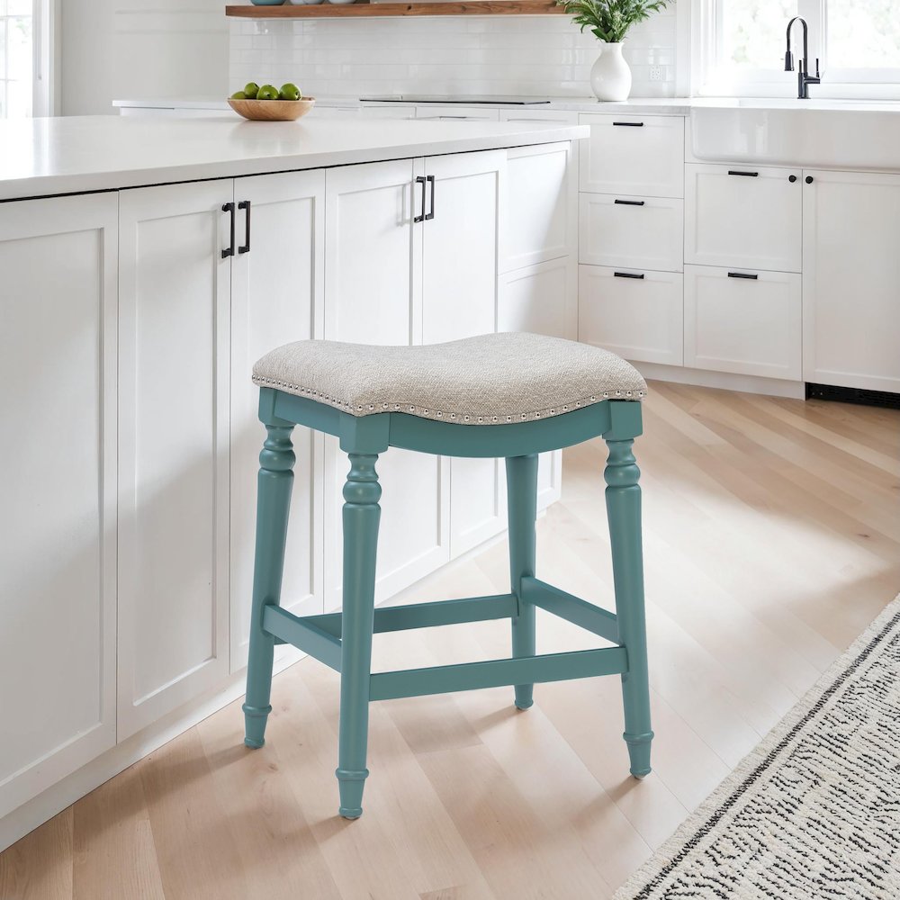 Hayes Counter Stool Blue. Picture 5