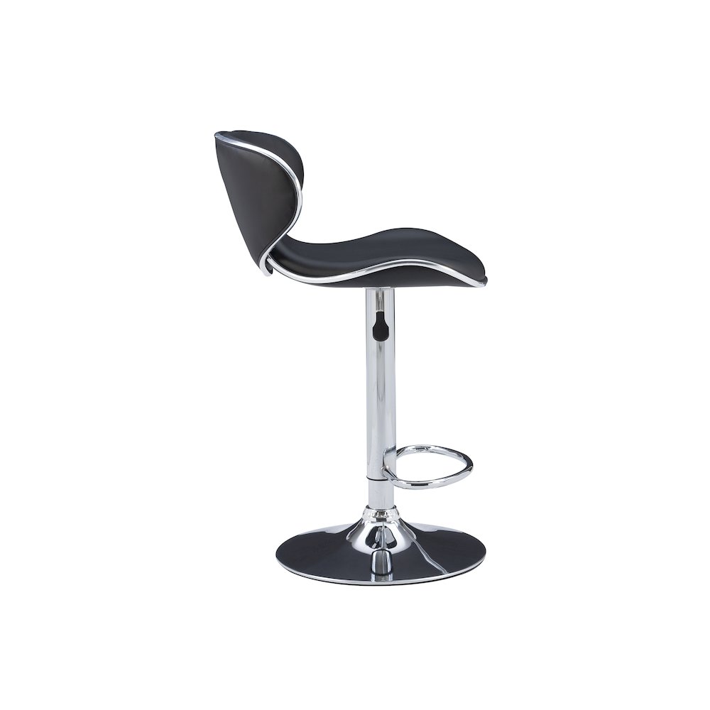 Chrome and Black PU Barstool. Picture 7