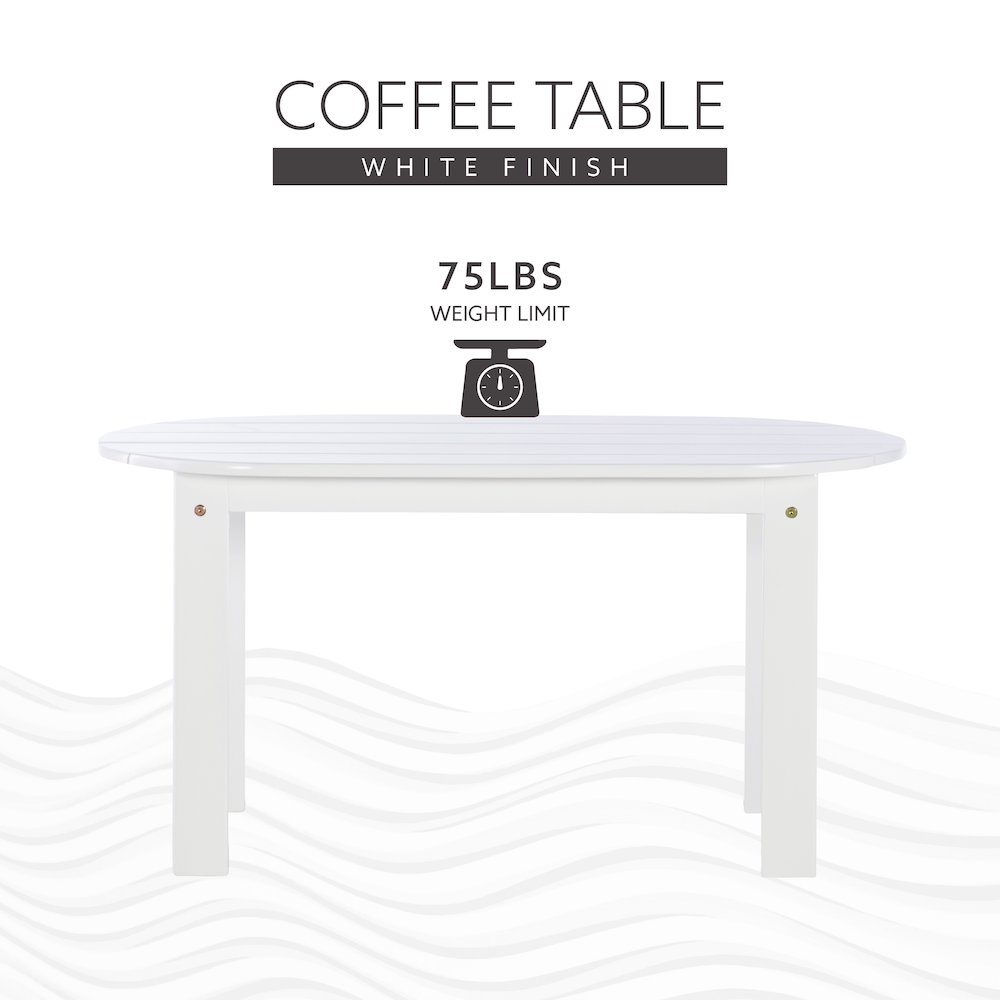 Adirondack White Coffee Table. Picture 14