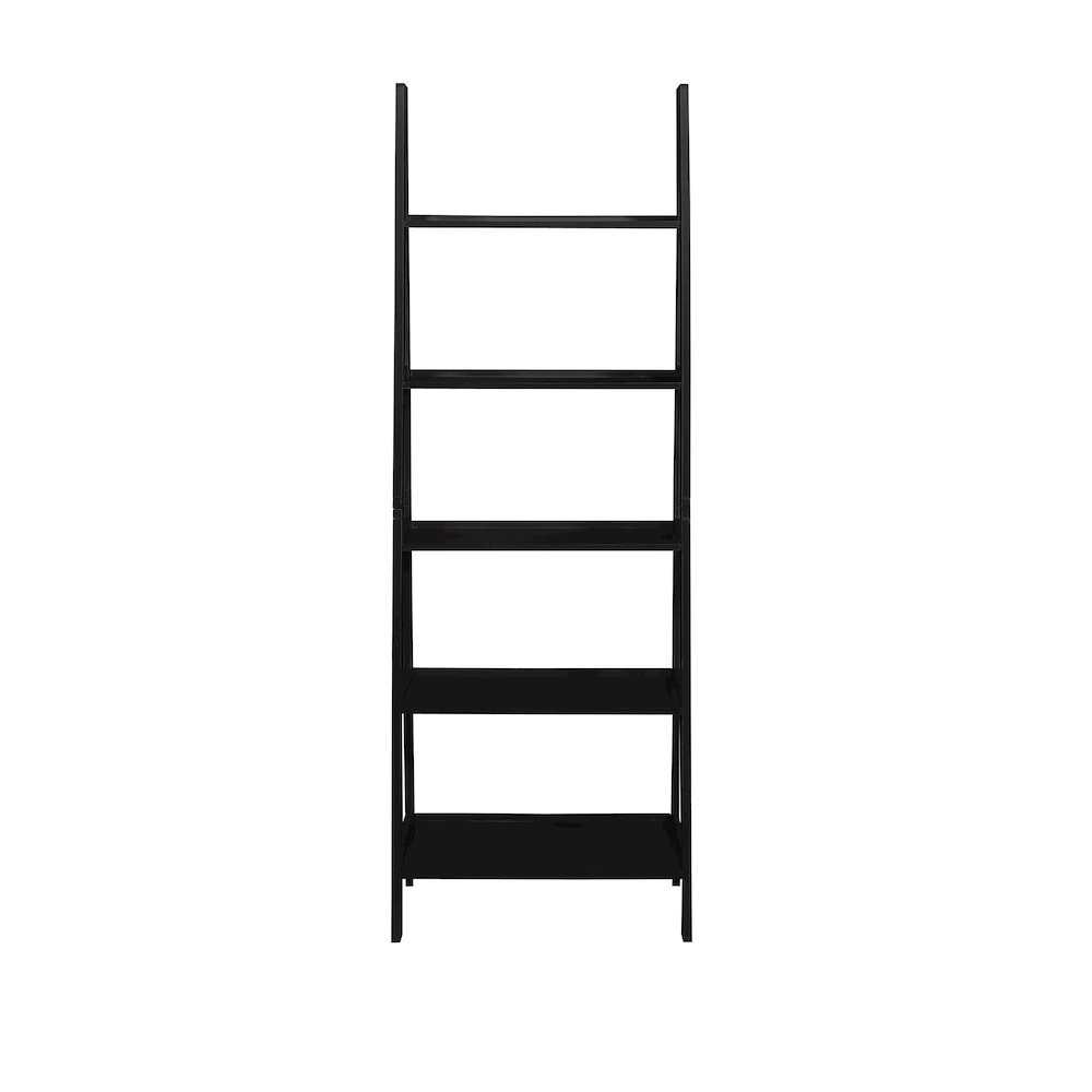 Acadia Ladder Bookshelf, Black. Picture 2