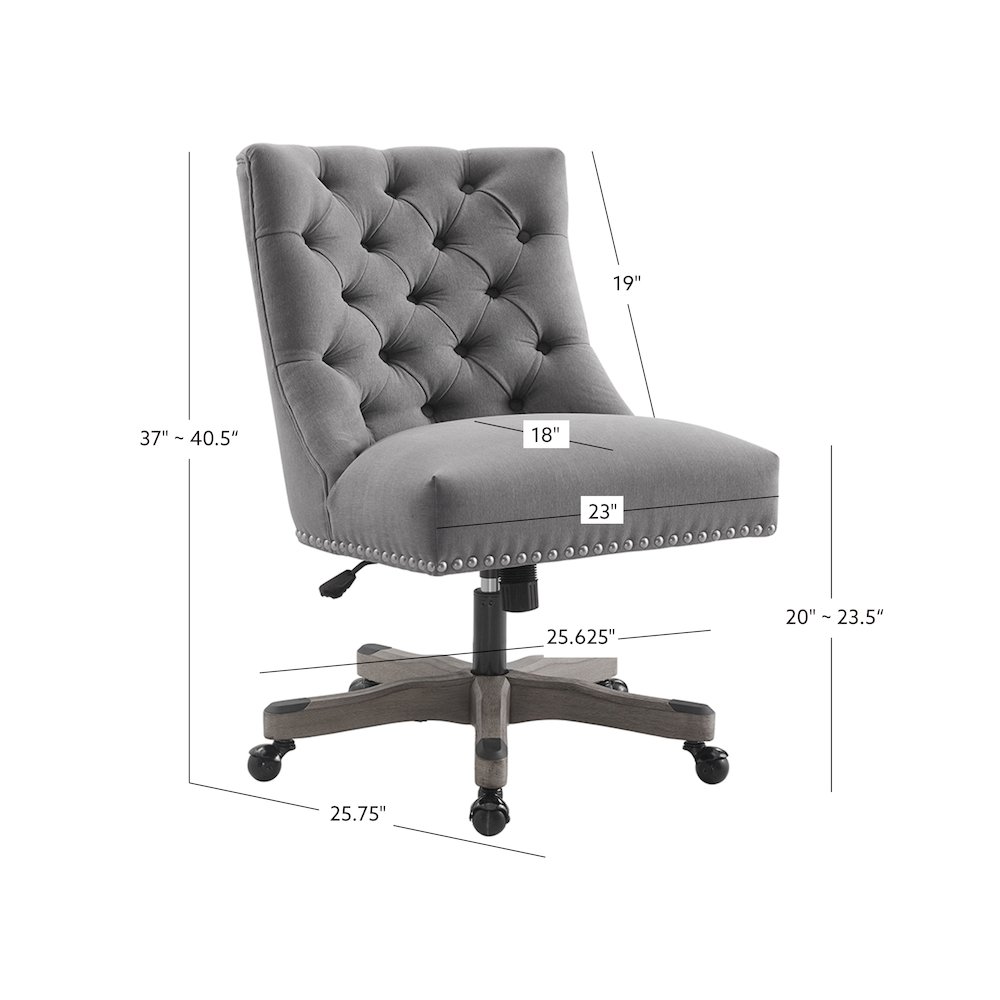 Della Office Chair, Light Gray. Picture 9