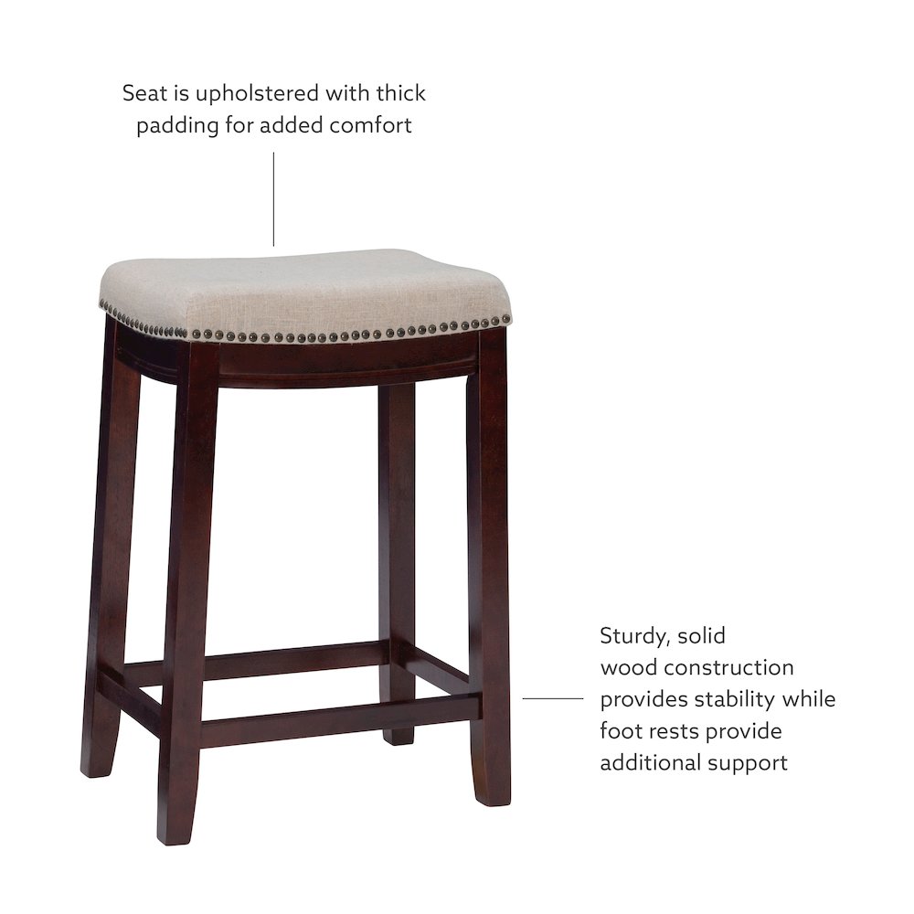 Claridge Linen Counter Stool. Picture 10