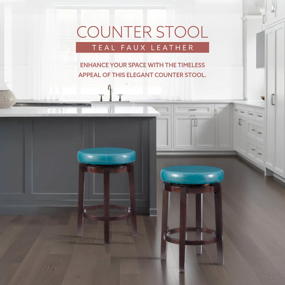 Maya Teal 24 Inches Counter Stool. Picture 9