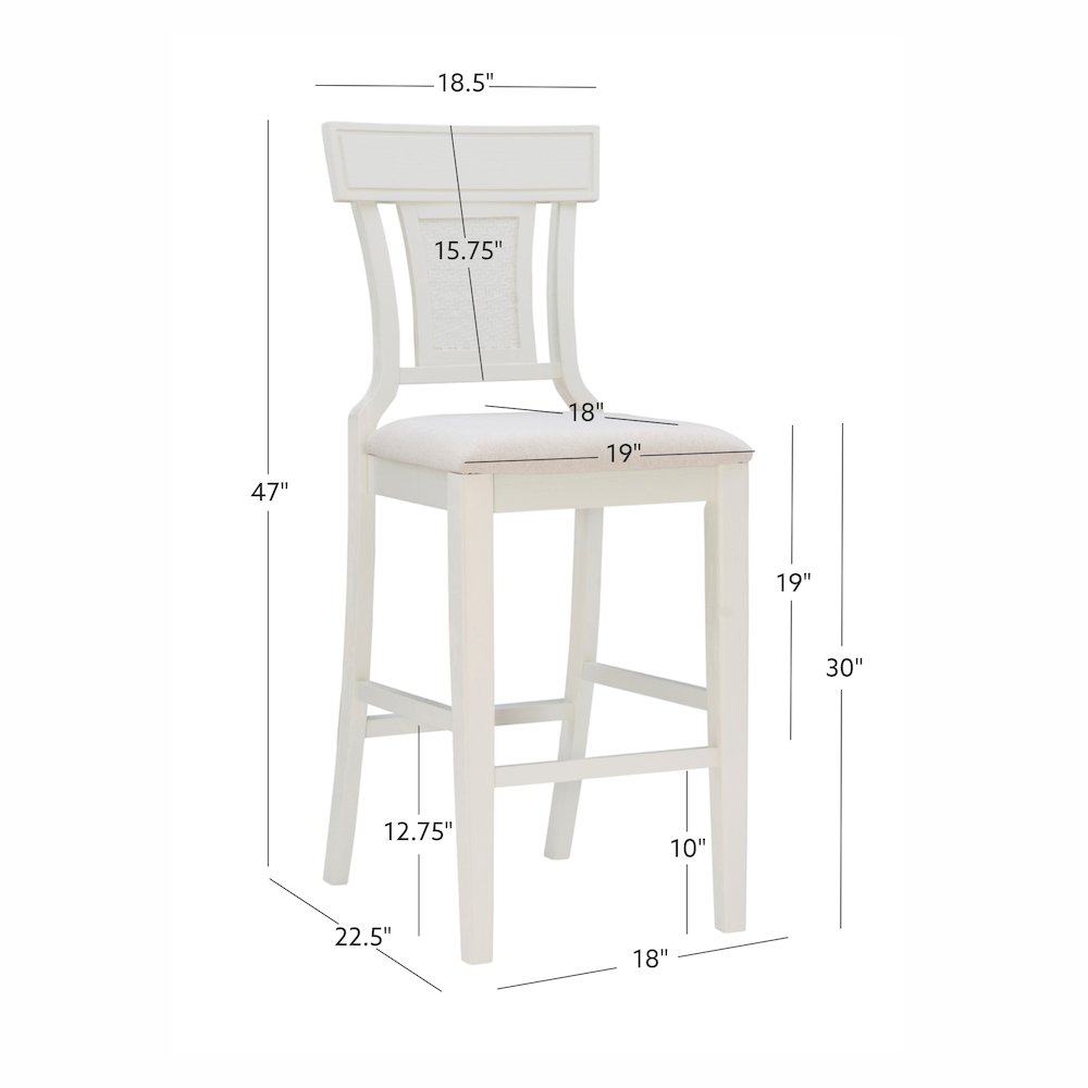 Rylan Bar Stool Creamy White. Picture 14
