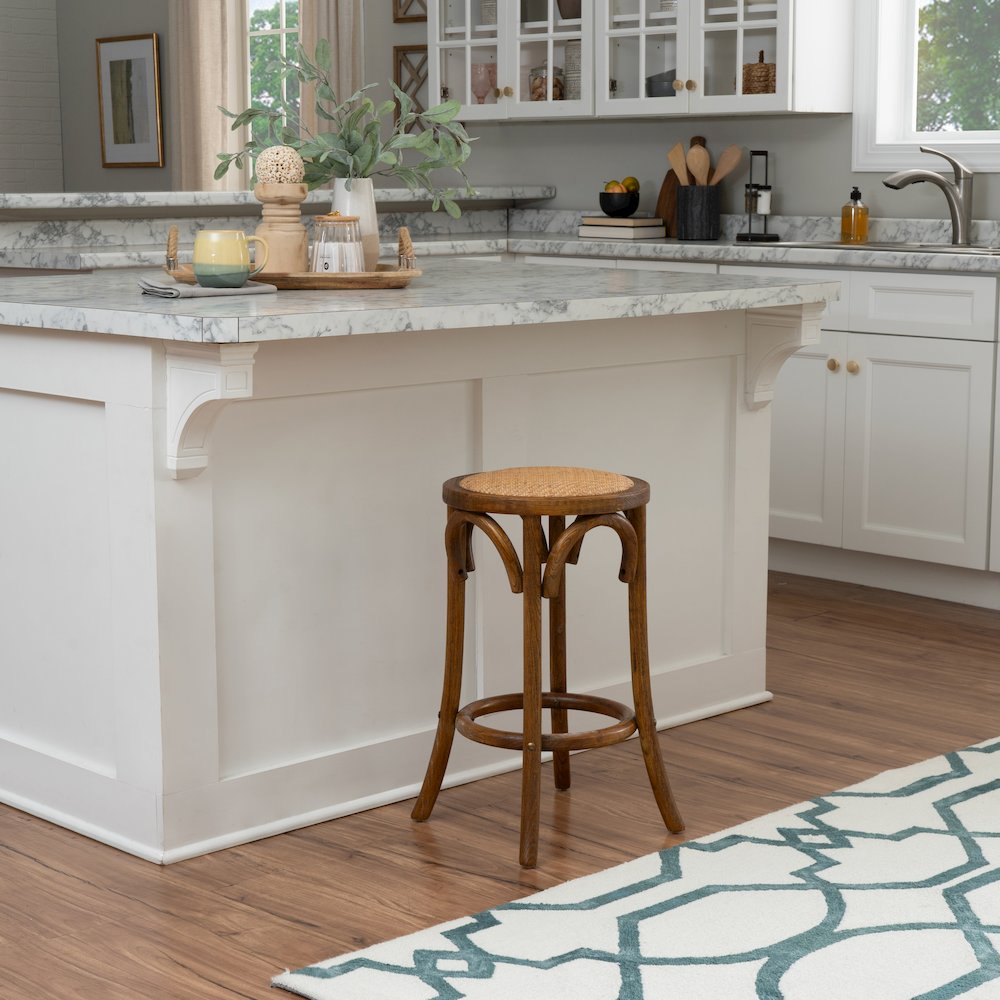 Rae Walnut Backless Counter Stool. Picture 3