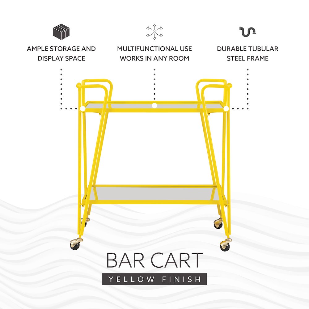 Yellow Mid-Century Bar Cart. Picture 13