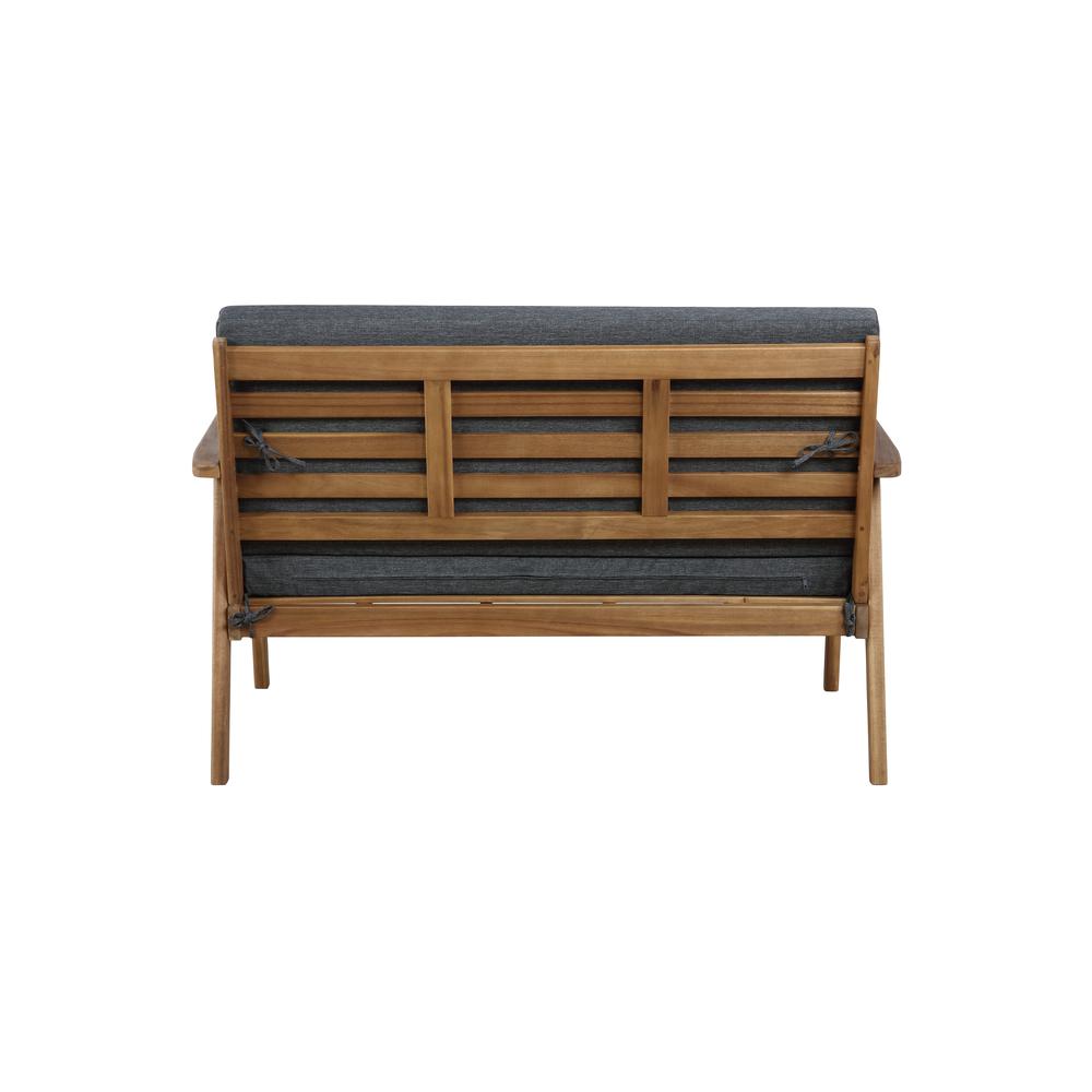 Cole Outdoor Chat 4 Piece Seating Set With Grey Cushions. Picture 2