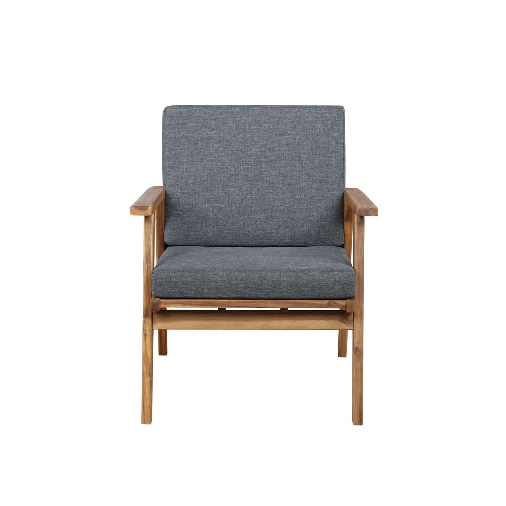 Cole Outdoor Chat 4 Piece Seating Set With Grey Cushions. Picture 6