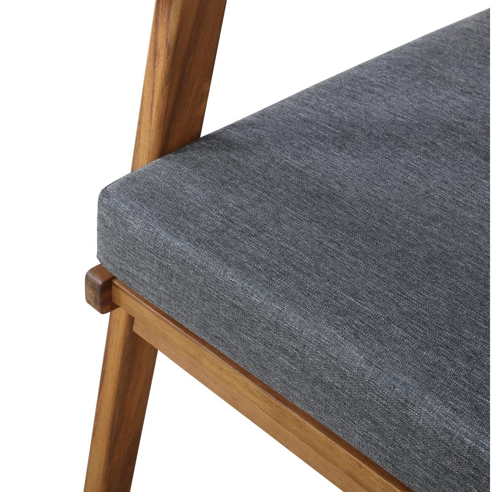 Cole Outdoor Chat 4 Piece Seating Set With Grey Cushions. Picture 8