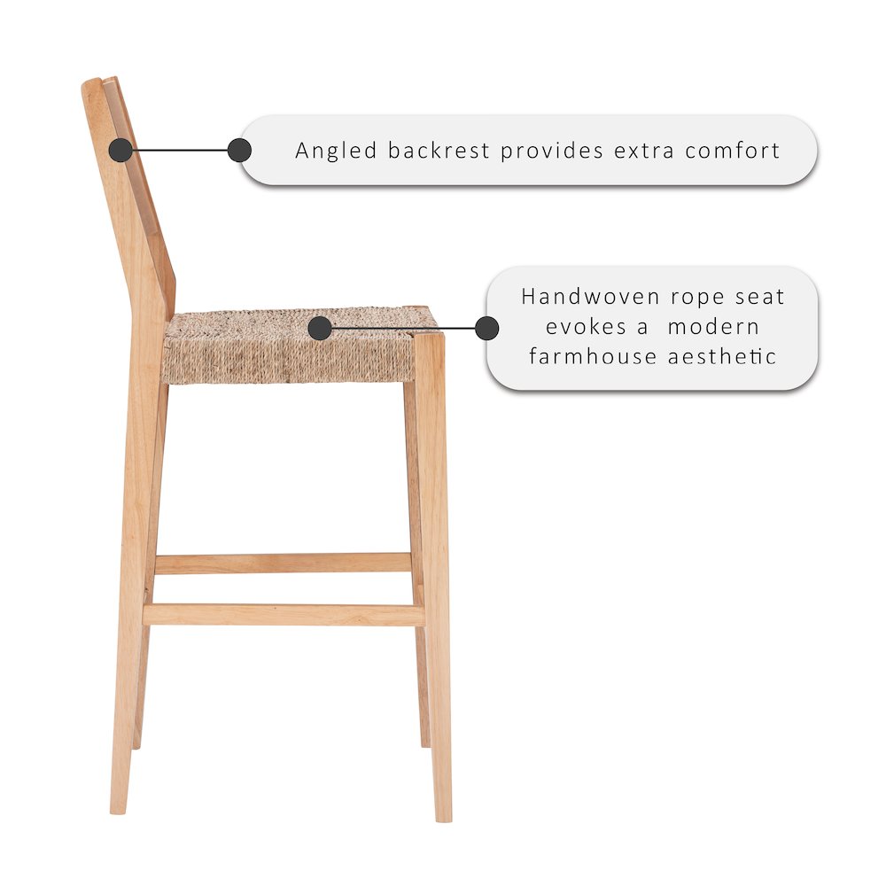 Cadence Barstool Natural Set Of 2. Picture 11