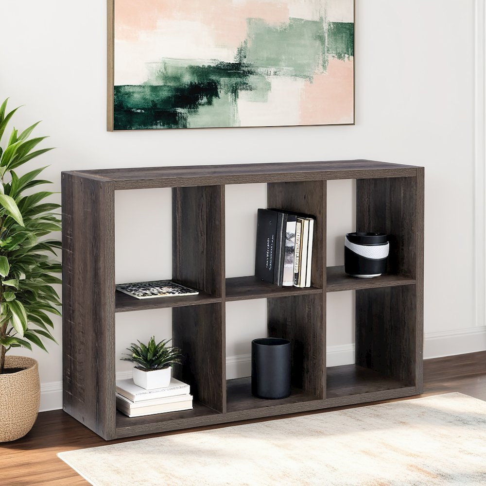 Galli 6 Cubby Storage Cabinet Grey. Picture 5