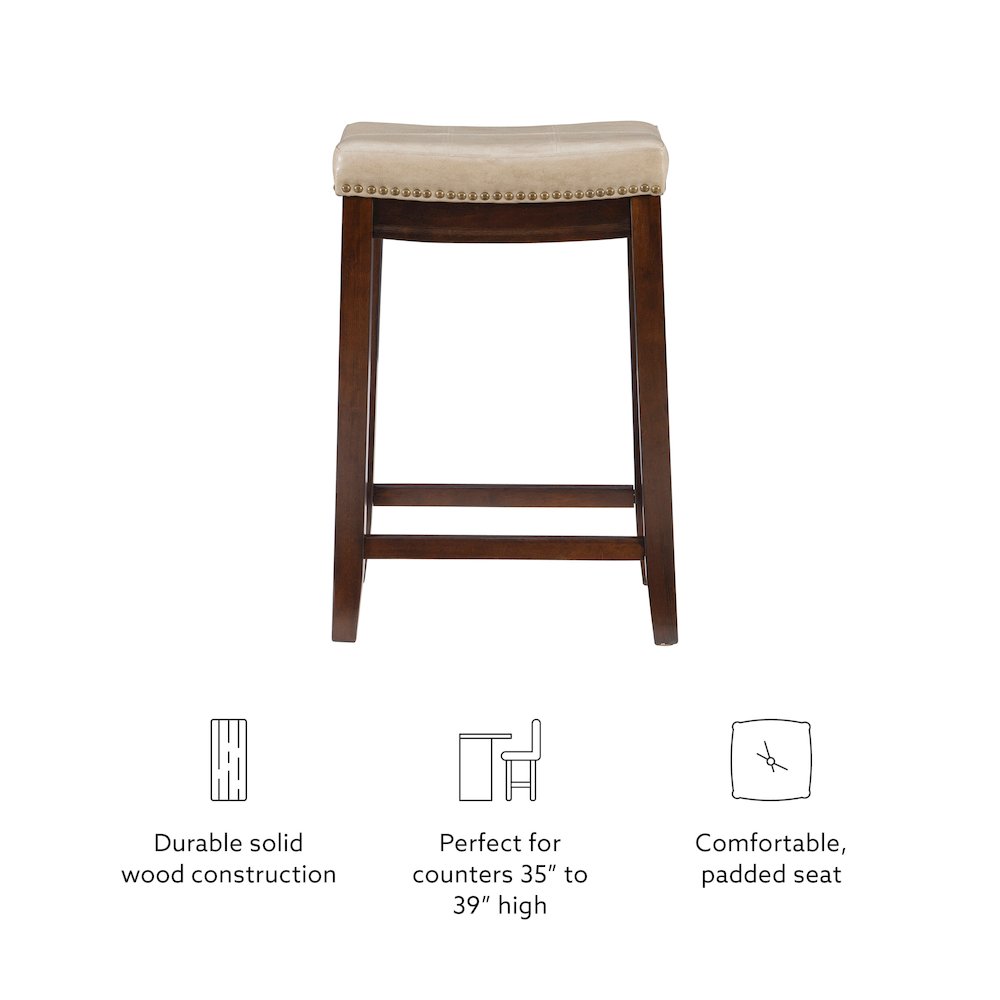 Claridge Beige Counter Stool. Picture 13
