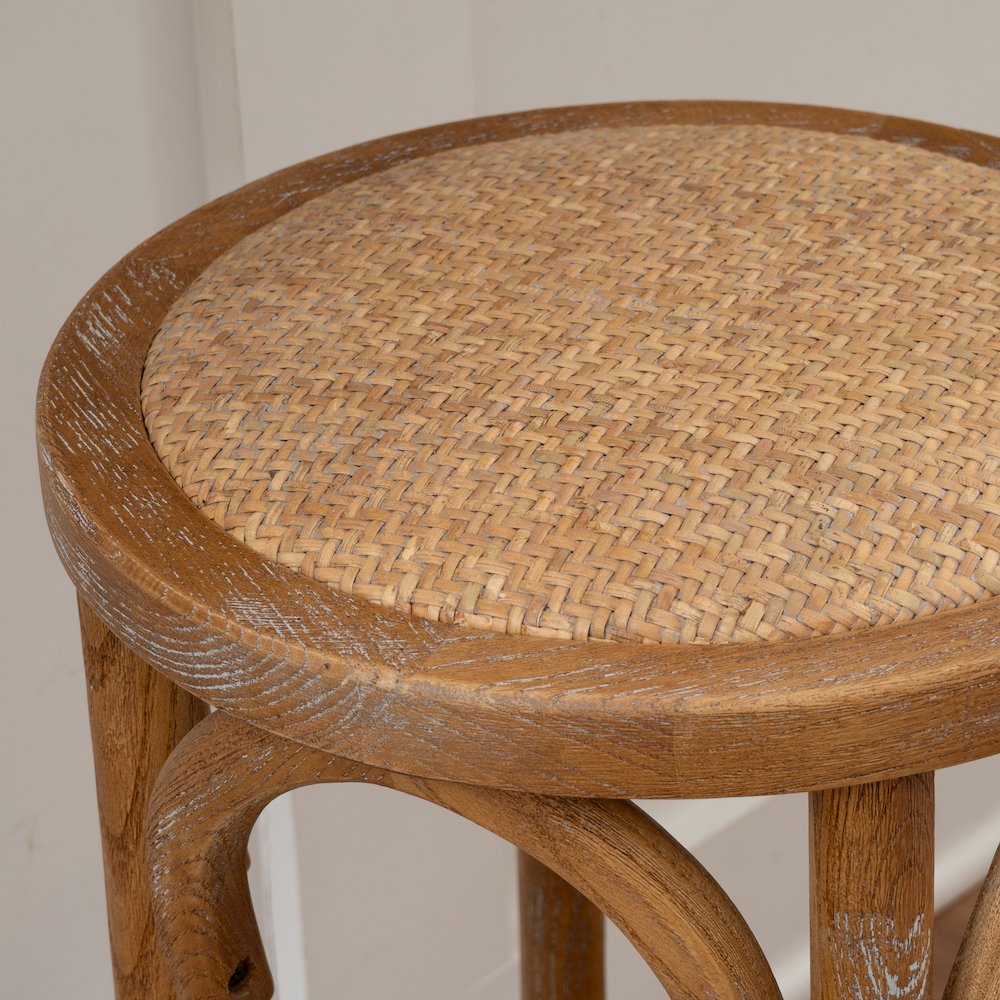 Rae Rattan Seat Backless Counter Stool. Picture 4