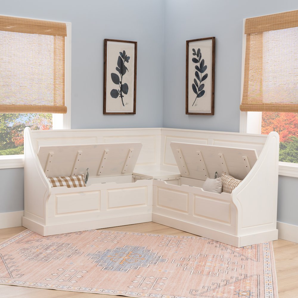 Tobin Corner Breakfast Nook, White. Picture 5