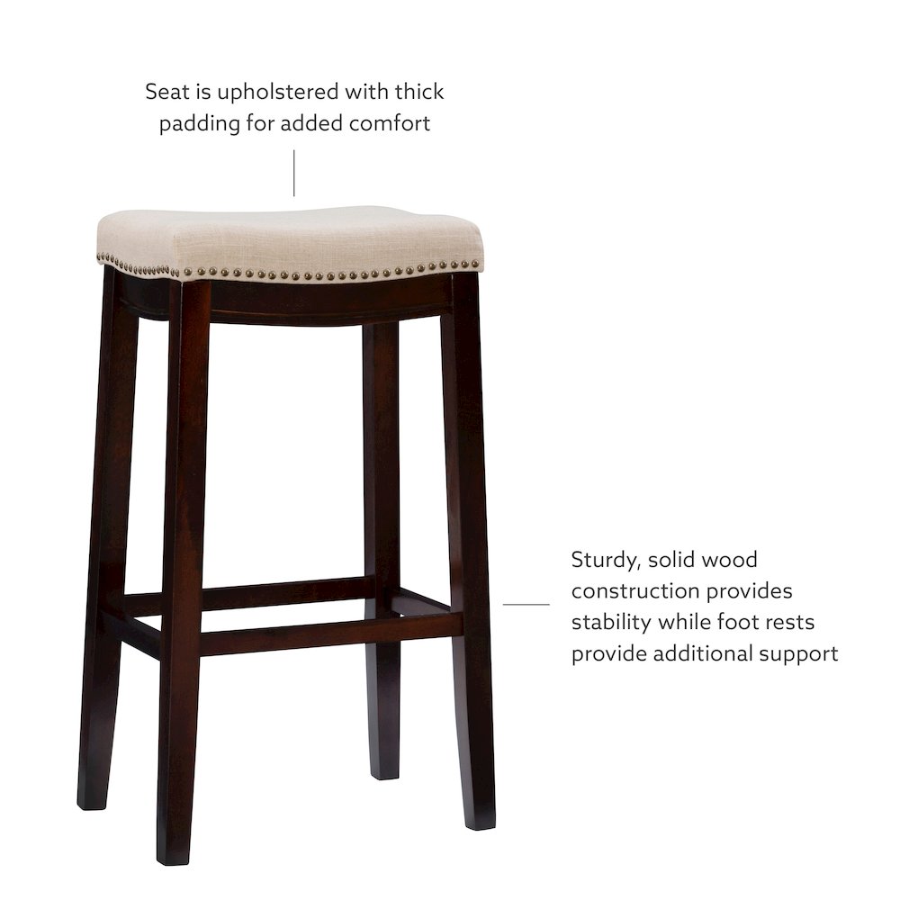 Claridge Linen Bar Stool. Picture 10