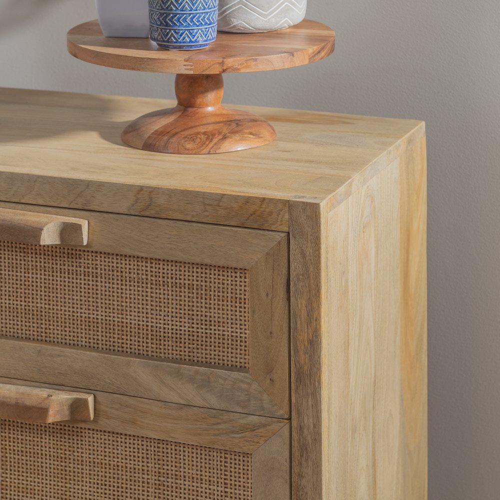 Janie Rattan Cabinet Three Drawers. Picture 5