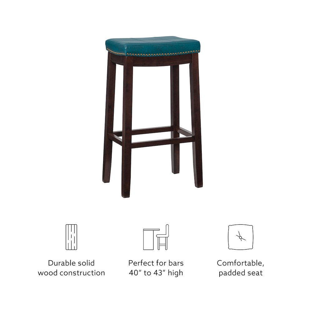 Claridge Blue Barstool. Picture 12