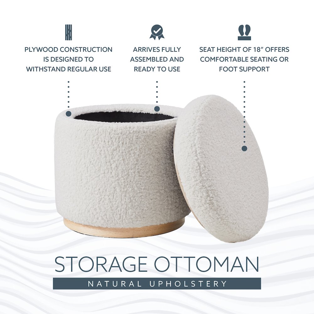 Blanche Storage Ottoman Natural. Picture 11