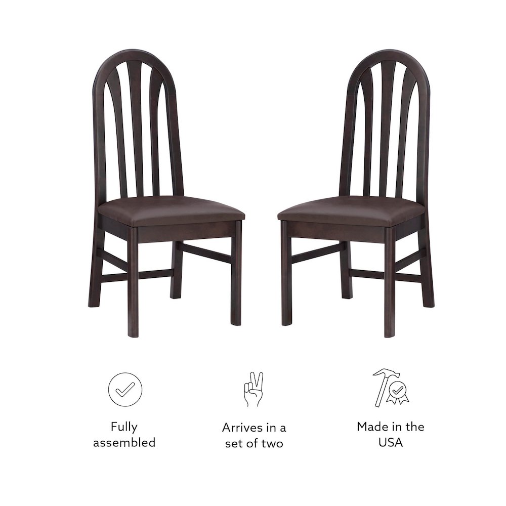 Jesper Side Chair Brown Set Of 2. Picture 13