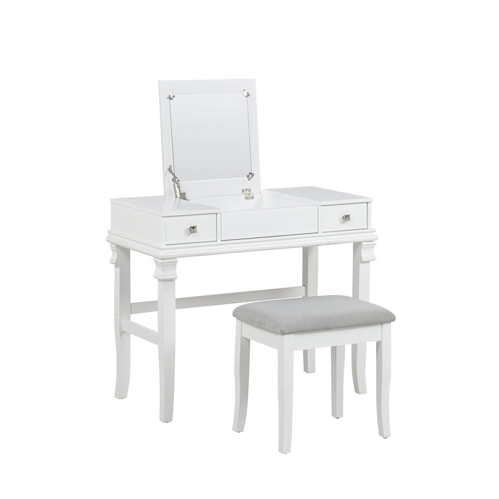 Angela White Vanity Set. Picture 1