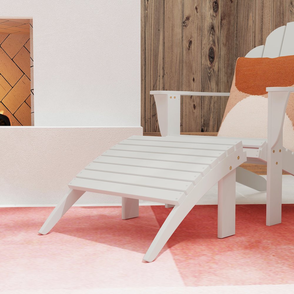 White Adirondack Ottoman. Picture 3