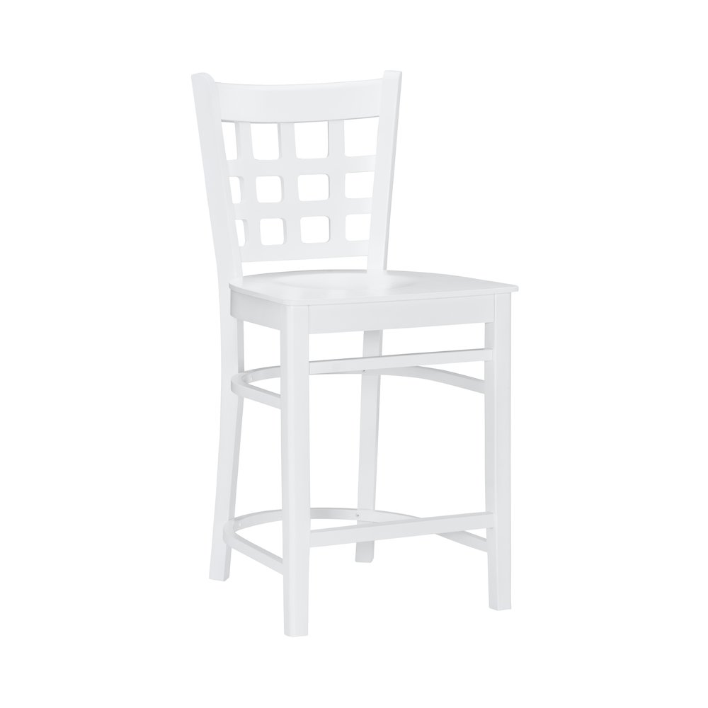 Lola Counter Stool White Set Of 2. Picture 1