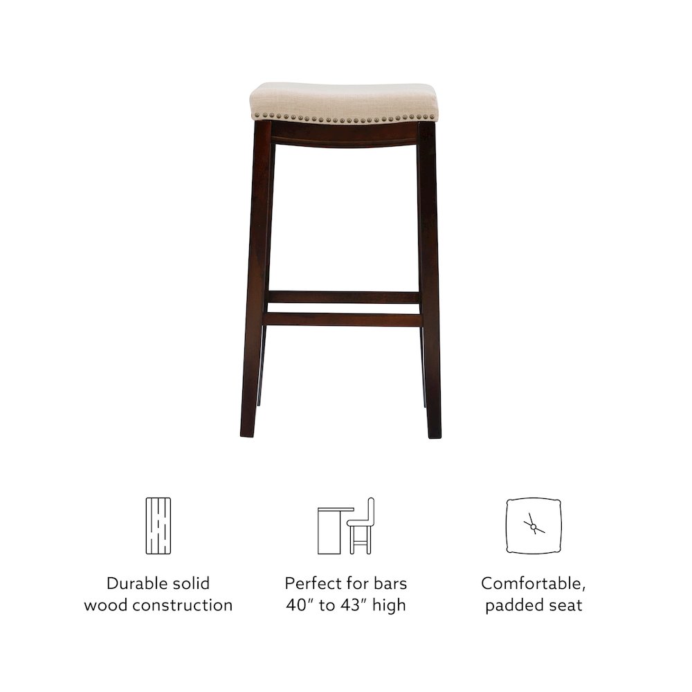 Claridge Linen Bar Stool. Picture 13