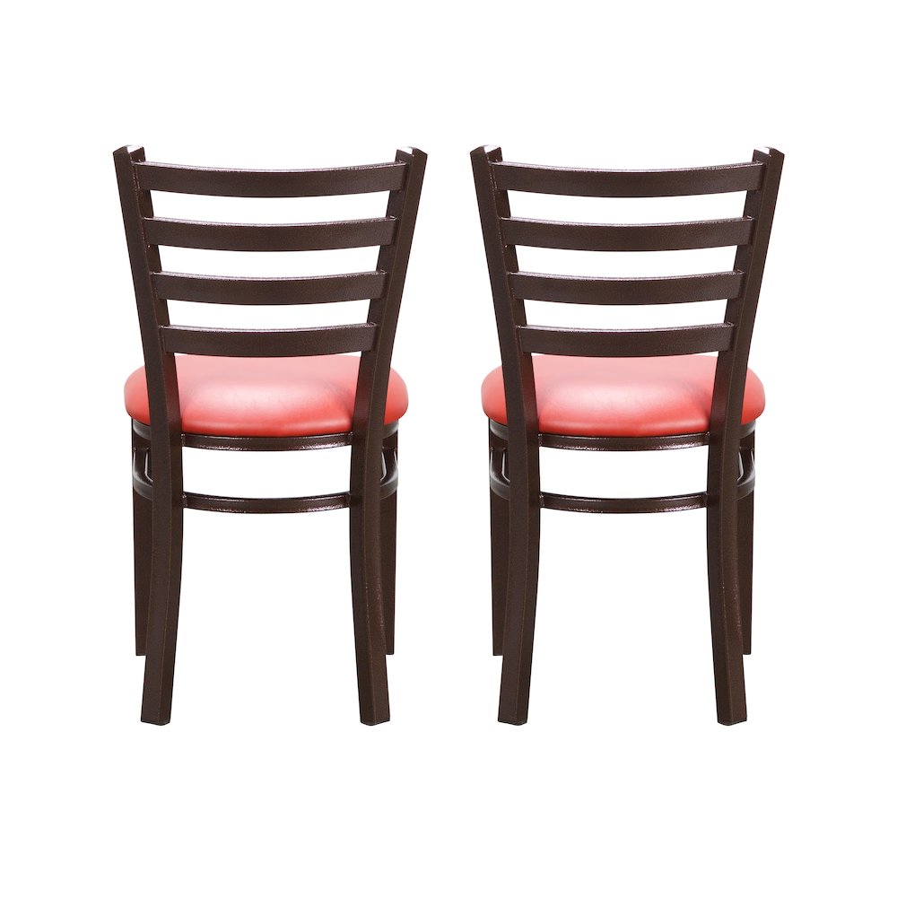 Baxter Metal Side Chair Red Set Of 2. Picture 8
