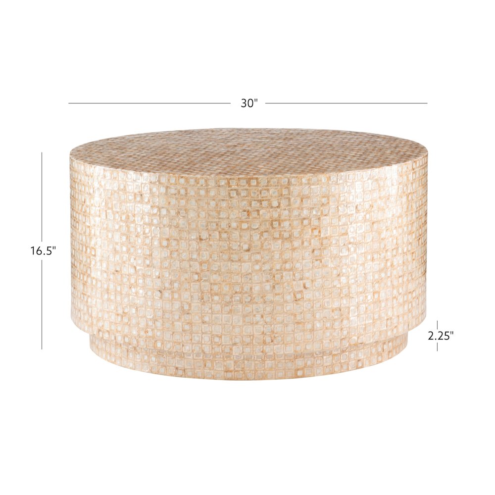 Perrin Capiz Mosaic Coffee Table. Picture 10
