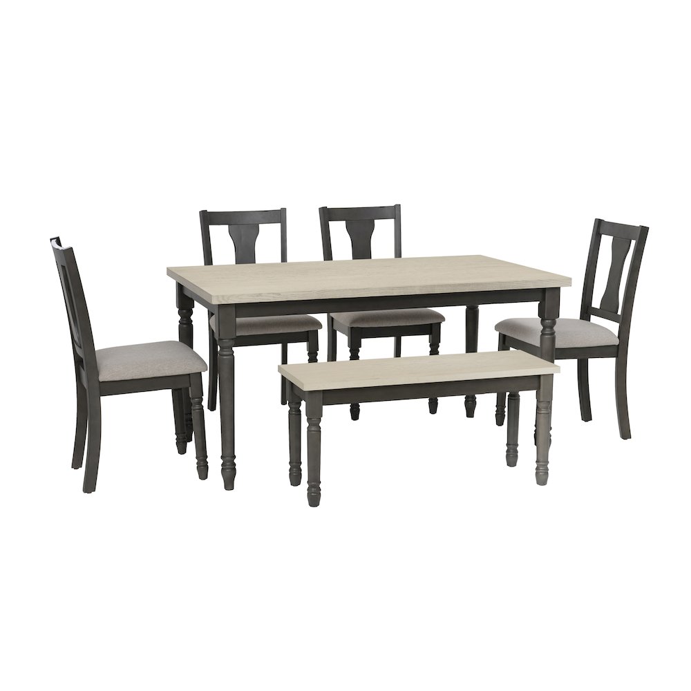 Willow 6 PC Grey Dining Set. Picture 8