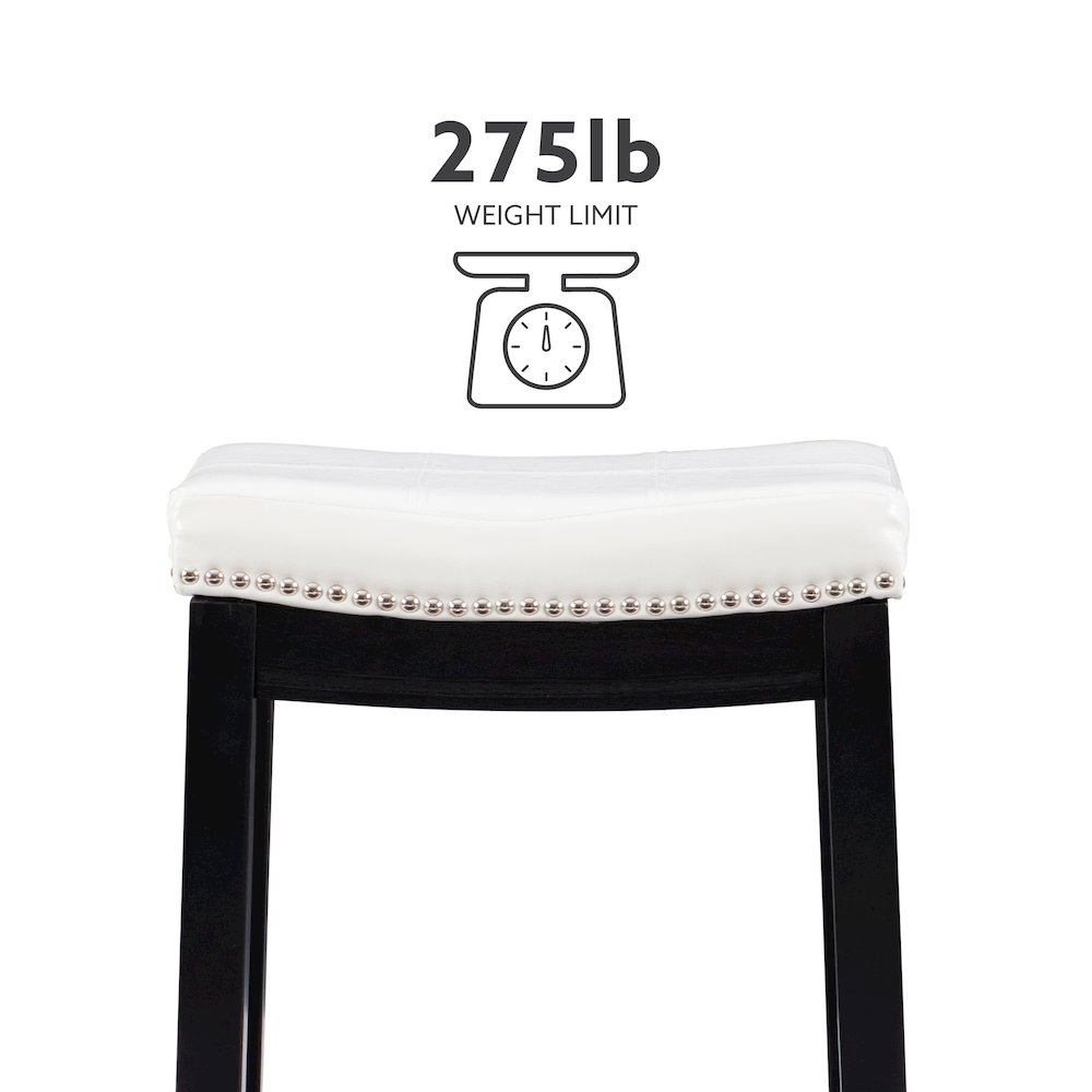 Claridge White Pu Counter Stool. Picture 14