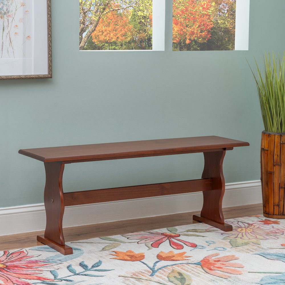 Chelsea Walnut Bench. Picture 2