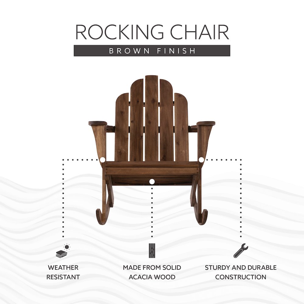 Acorn Adirondack Rocker. Picture 13