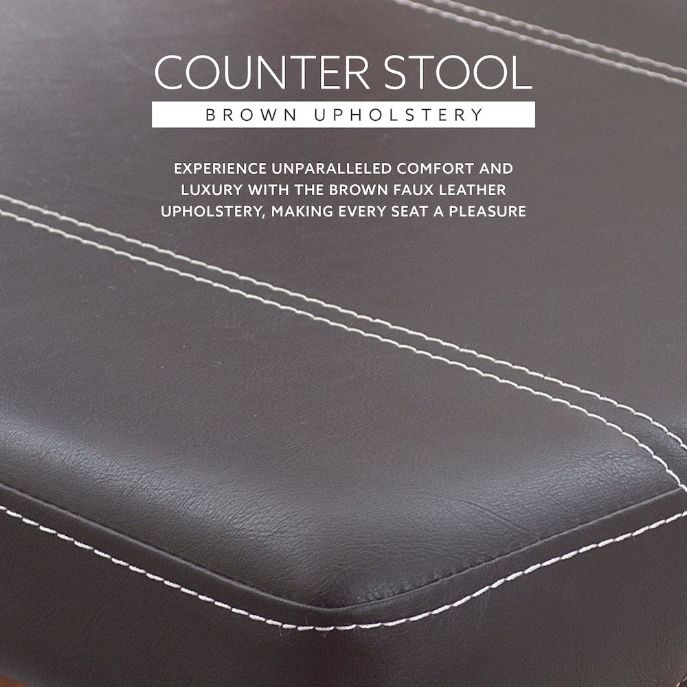 Milano Counter Stool Brown 24. Picture 9