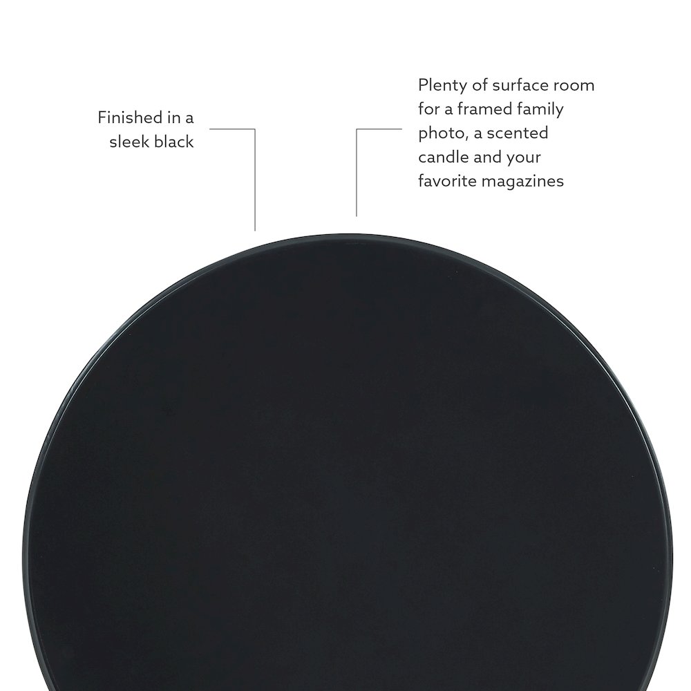 Black Round Spindle Table. Picture 9