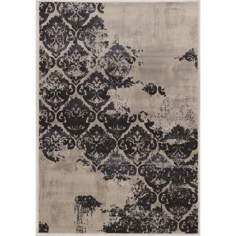 Jewel Clara Beige & Navy 5x7.6, Rug. Picture 2