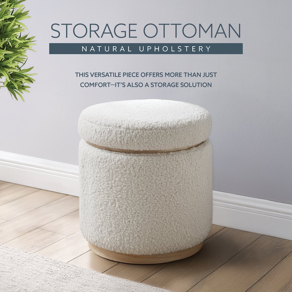 Blanche Storage Ottoman Natural. Picture 8