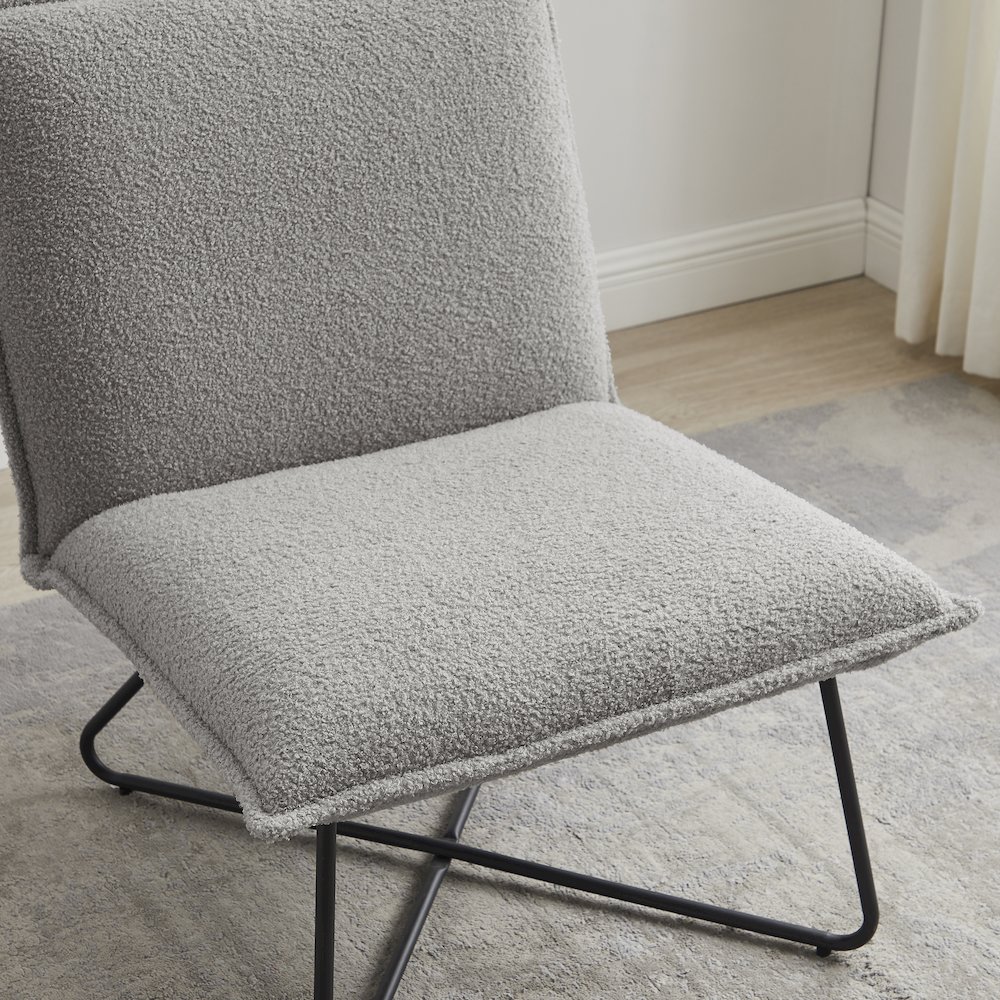 Kelvin Sherpa Grey Chair. Picture 5