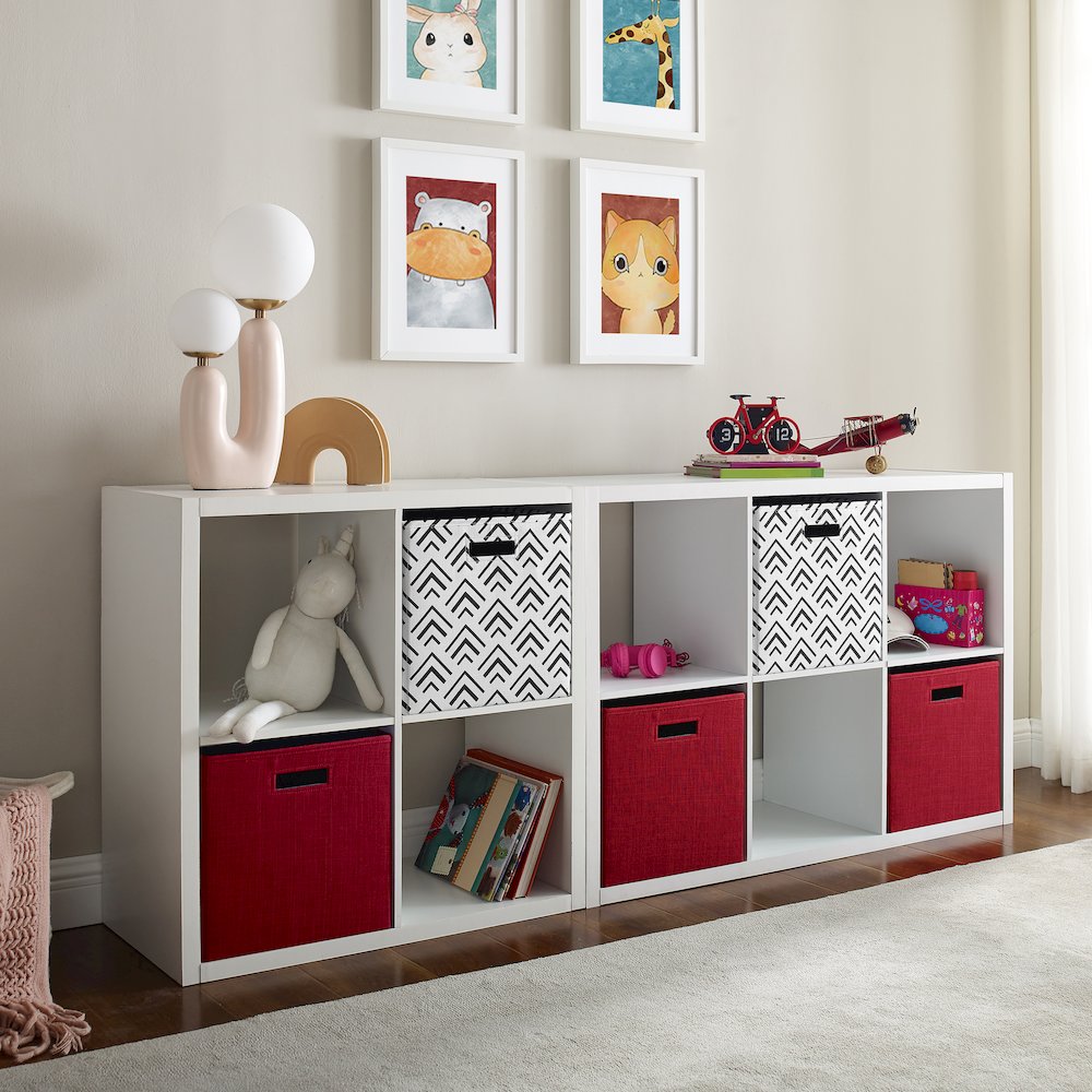 Galli 6 Cubby Storage Cabinet White. Picture 6