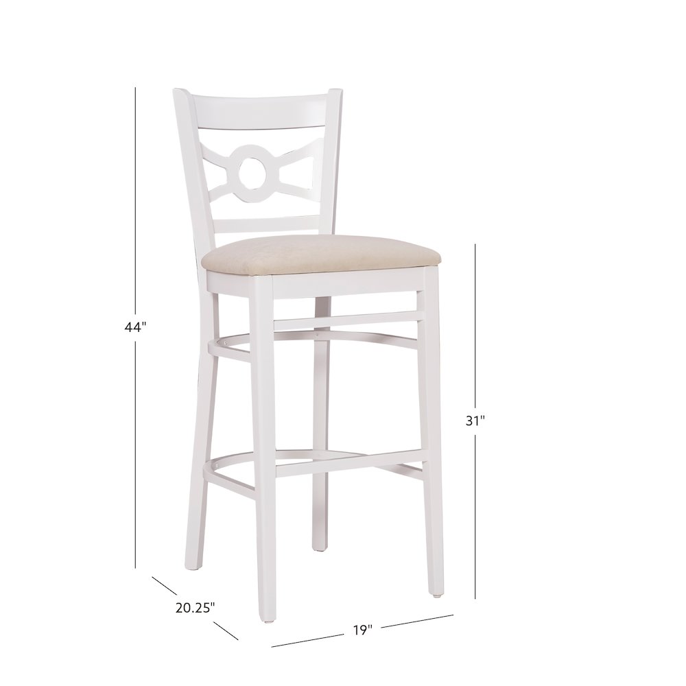 Teresa White Barstool W Uph Seat. Picture 10