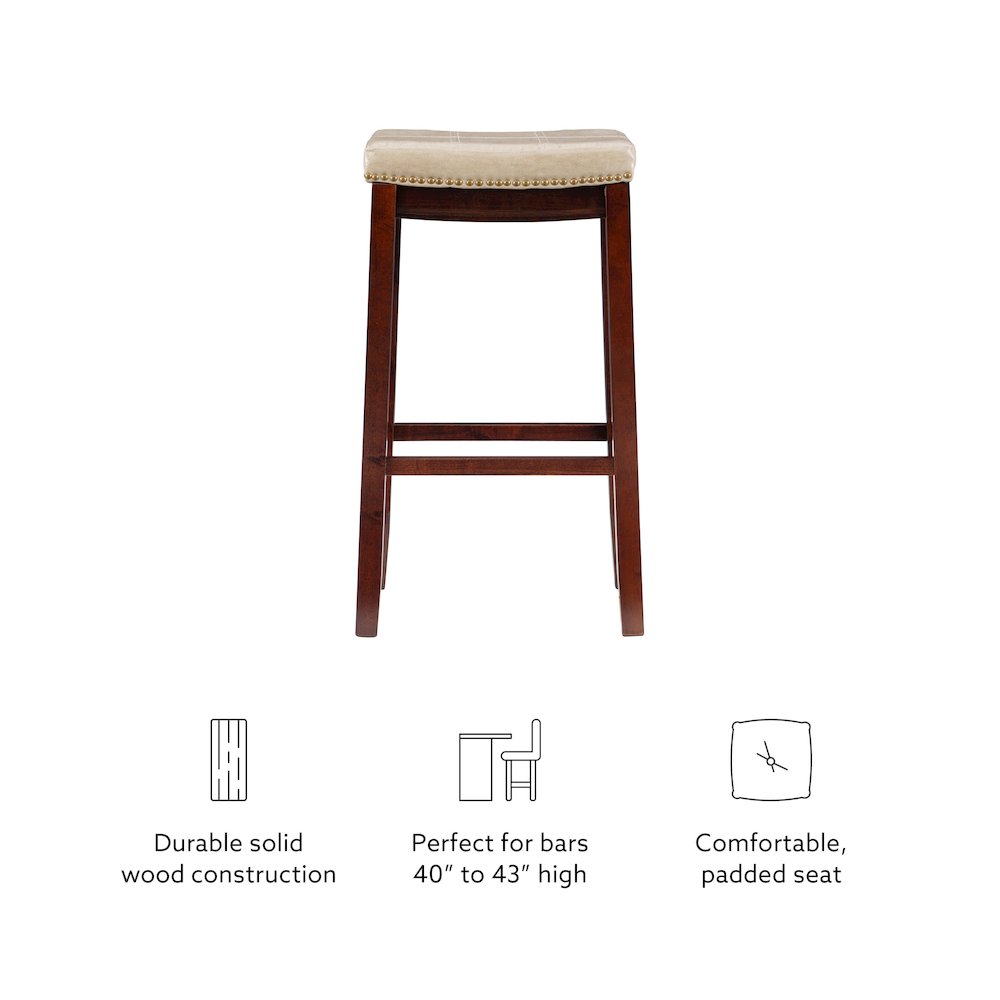 Claridge Beige Barstool. Picture 13