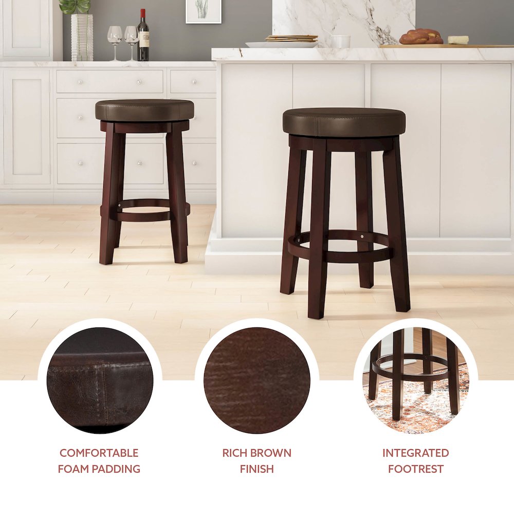 Maya Brown 24 Inches Counter Stool. Picture 6
