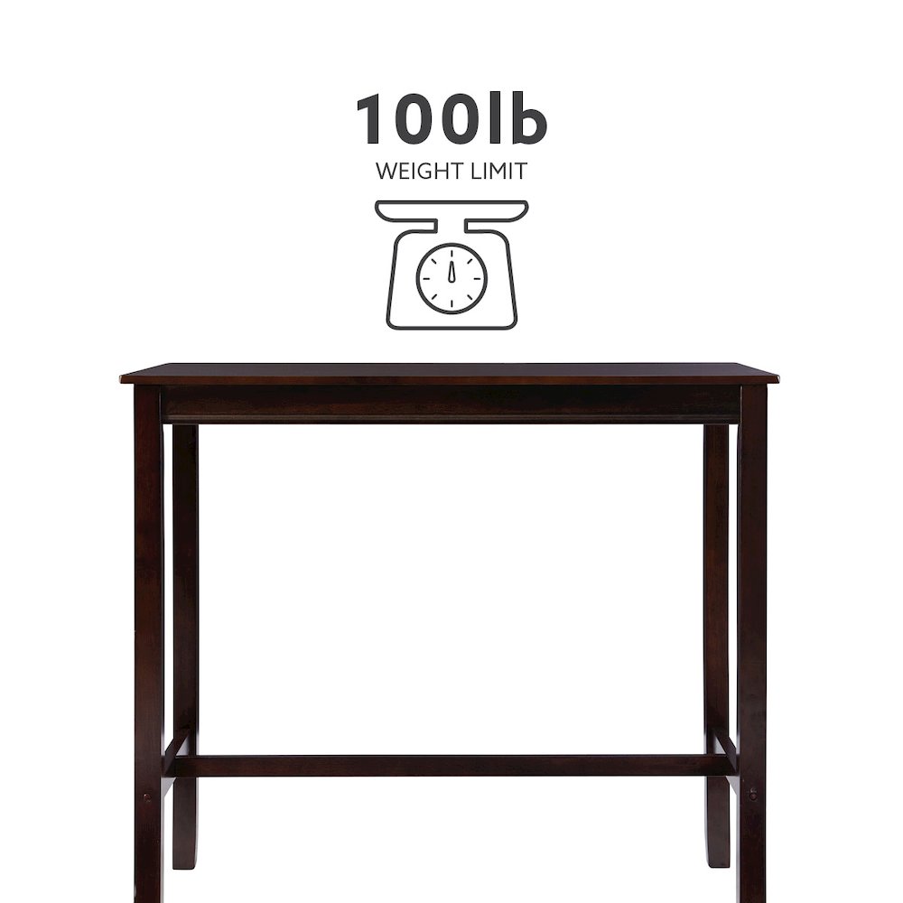 Claridge 42 Inch Bar Height Pub Table, Walnut. Picture 11