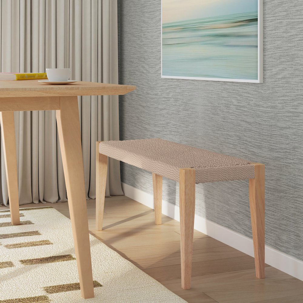 Cadence Dining Bench Natural. Picture 5