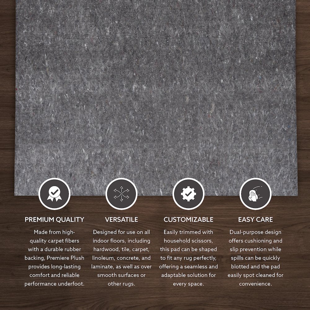 Underlay - Premier Plush Grey 9x12, Rug. Picture 2