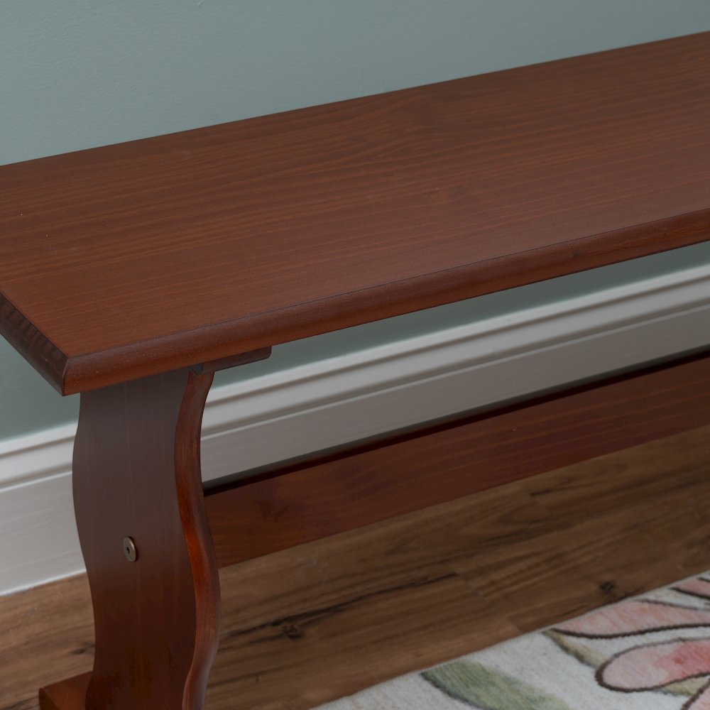 Chelsea Walnut Bench. Picture 3