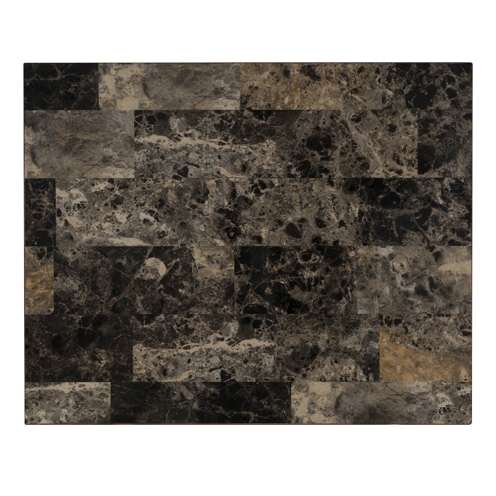 Tray Table Set Faux Marble -Brown. Picture 9