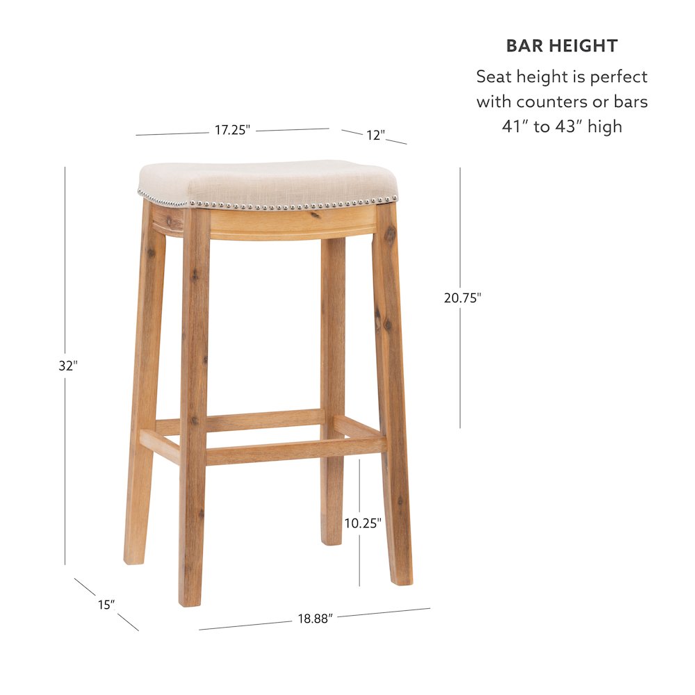 Claridge Acacia Bar Stool. Picture 14