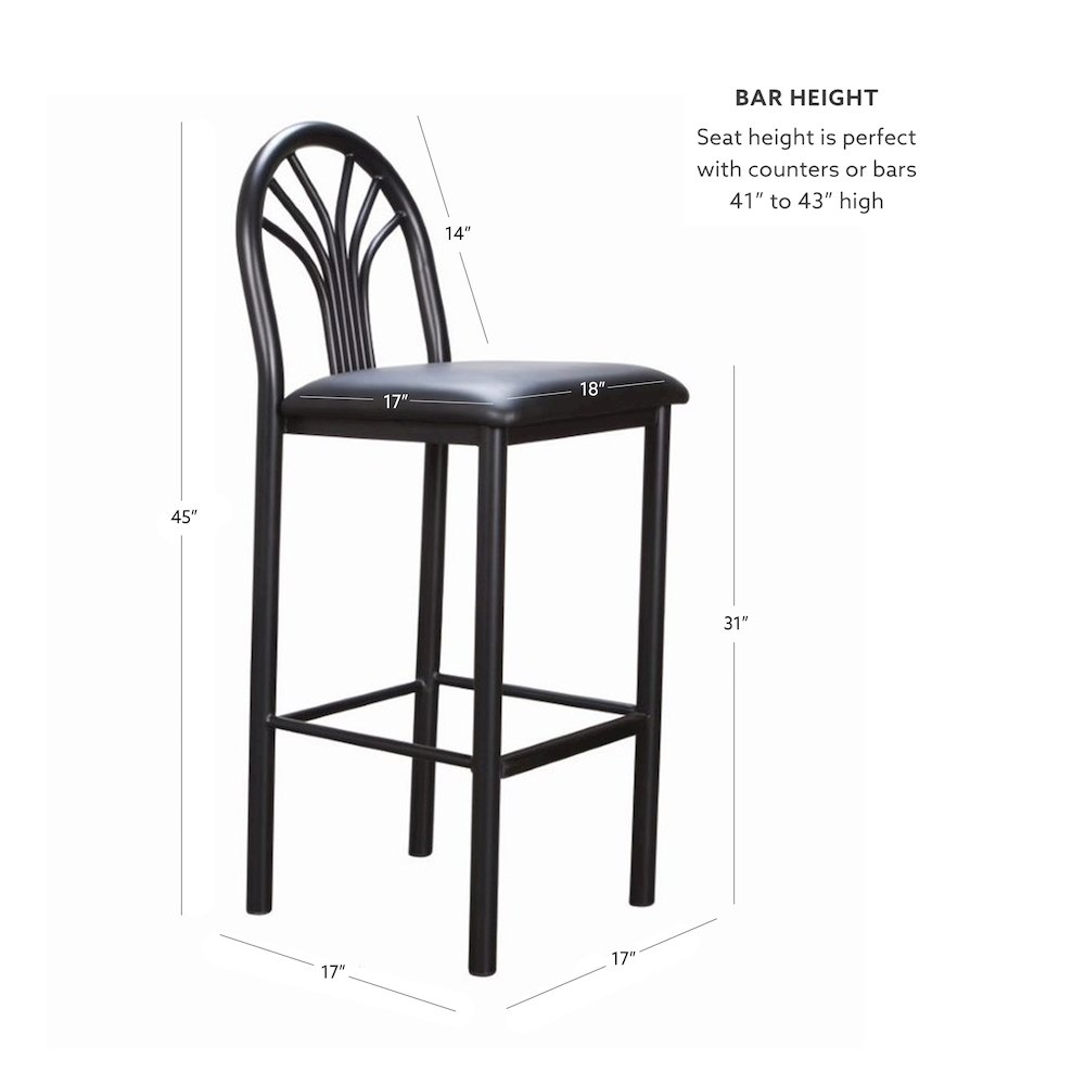 Thayer Barstool Black Set Of 2. Picture 15